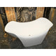 FT-AZ512 - ANZZI Cielo 6.5 ft. Solid Surface Center Drain Freestanding Bathtub in Matte White