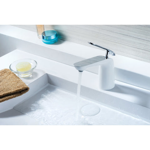 L-AZ017 - ANZZI Etude Series Single Hole Single-Handle Low-Arc Bathroom Faucet in Polished Chrome