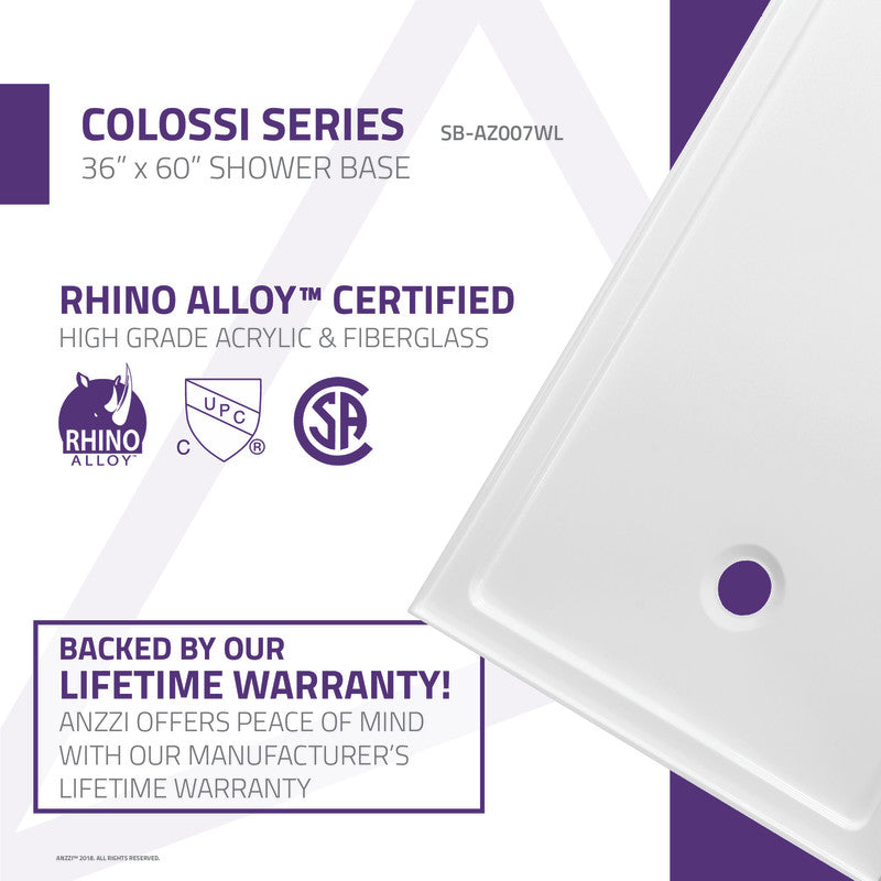 anocolo 
GRAMICCI vis別注カーゴパンツ カーキ SB-AZ007WL - ANZZI Colossi Base Series 60 in. L x 36 in. W Alcove