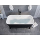 ANZZI Nightshade 63 in. Solid Surface Freestanding Bathtub in Matte Black