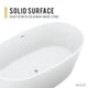 Bellentin 5.1 ft. Solid Surface Center Drain Freestanding Bathtub