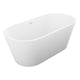 FT-AZ503 - ANZZI Rossetto 5.6 ft. Solid Surface Center Drain Freestanding Bathtub in Matte White