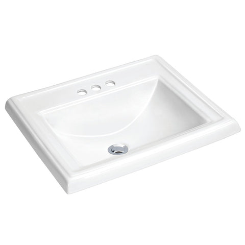 Dawn Series Ceramic Drop In Sink Basin in White