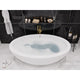 Lusso 6.3 ft. Solid Surface Center Drain Freestanding Bathtub