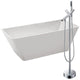 FTAZ099-0042C - ANZZI Zenith 67 in. Acrylic Soaking Bathtub in White with Havasu Faucet in Polished Chrome