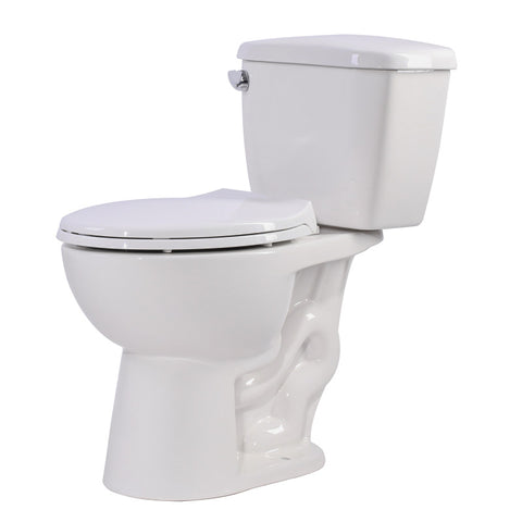 Author 2-piece 1.28 GPF Single Flush Elongated Toilet in White Author 2-piece 1.28 GPF Single Flush Elongated Toilet in White