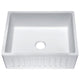 ANZZI Petima Farmhouse Reversible Apron Front Solid Surface 24 in. Single Basin Kitchen Sink in White