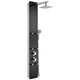 SP-AZ018 - ANZZI Melody 59 in. 6-Jetted Shower Panel with Heavy Rain Shower and Spray Wand in Black Deco-Glass