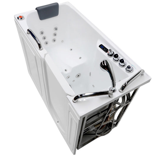 2753WILWD - ANZZI 56.5 in. x 60 in. Left Drain Walk-In Whirlpool and Air Tub with Total Spa Suite in White
