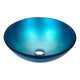 Posh Series Deco-Glass Vessel Sink in Silver Blue