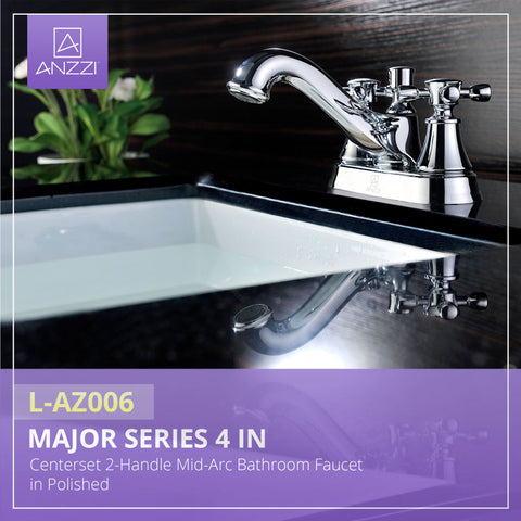 Major Series 4 in. Centerset 2-Handle Mid-Arc Bathroom Faucet