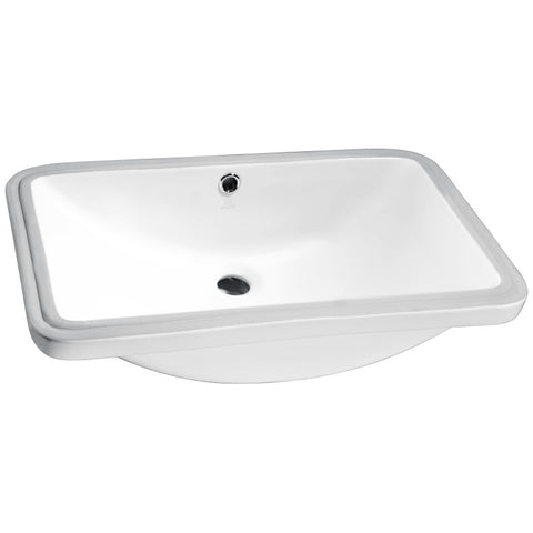 Lanmia Series 24 in. Ceramic Undermount Sink Basin