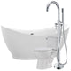 FTAZ091-25C-63 - ANZZI Reginald 68 in. Acrylic Soaking Bathtub with Kros Faucet and Cavalier 1.28 GPF Toilet