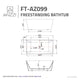 ANZZI Zenith Series 67" Freestanding Bathtub