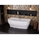 Bank Series 5.41 ft. Freestanding Bathtub with Deck Mounted Faucet in White