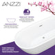 ANZZI Ami 59 in. Acrylic Flatbottom Freestanding Bathtub
