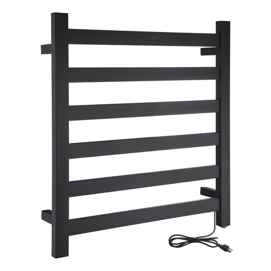 TW-AZ023MBK - ANZZI Note 6-Bar Stainless Steel Wall Mounted Towel Warmer in Matte Black