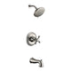 SH-AZ034 - Mesto Series 1-Handle 2-Spray Tub and Shower Faucet in Brushed Nickel