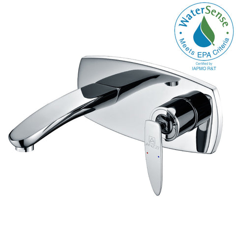 L-AZ023 - ANZZI Voce Series Single-Handle Wall Mount Bathroom Faucet in Polished Chrome