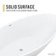 Ala 6.2 ft. Solid Surface Center Drain Freestanding Bathtub