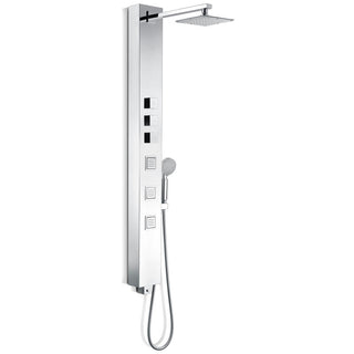 SP-AZ015 - ANZZI Lann 53 in. 3-Jetted Full Body Shower Panel System with Heavy Rain Showerhead and Spray Wand in Chrome (Valve Included)