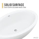 Lusso 6.3 ft. Solid Surface Center Drain Freestanding Bathtub
