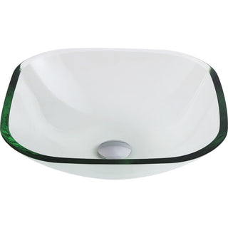 LS-AZ074 - ANZZI Cadenza Series 17 in. Bathroom Vessel Sink with Scratch-Tough and Stain-Resistant Non-Porous Surface in Clear Glass