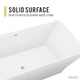 ANZZI Kayenge 70.8" Solid Surface Center Drain Freestanding Bathtub