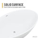 Cestino 5.5 ft. Solid Surface Center Drain Freestanding Bathtub