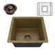 SK-004 - ANZZI Erzurum Drop-in Handmade Copper 16 in. 0-Hole Single Bowl Kitchen Sink in Hammered Antique Copper