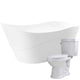 Kahl 67 in. Acrylic Flatbottom Non-Whirlpool Bathtub with Talos 2-piece 1.6 GPF Single Flush Toilet