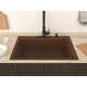 Lydia Drop-in Handmade Copper 33 in. 4-Hole Single Bowl Kitchen Sink