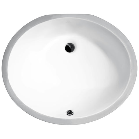 LS-AZ103 - ANZZI Pegasus Series 18.25 in. Ceramic Undermount Sink Basin in White